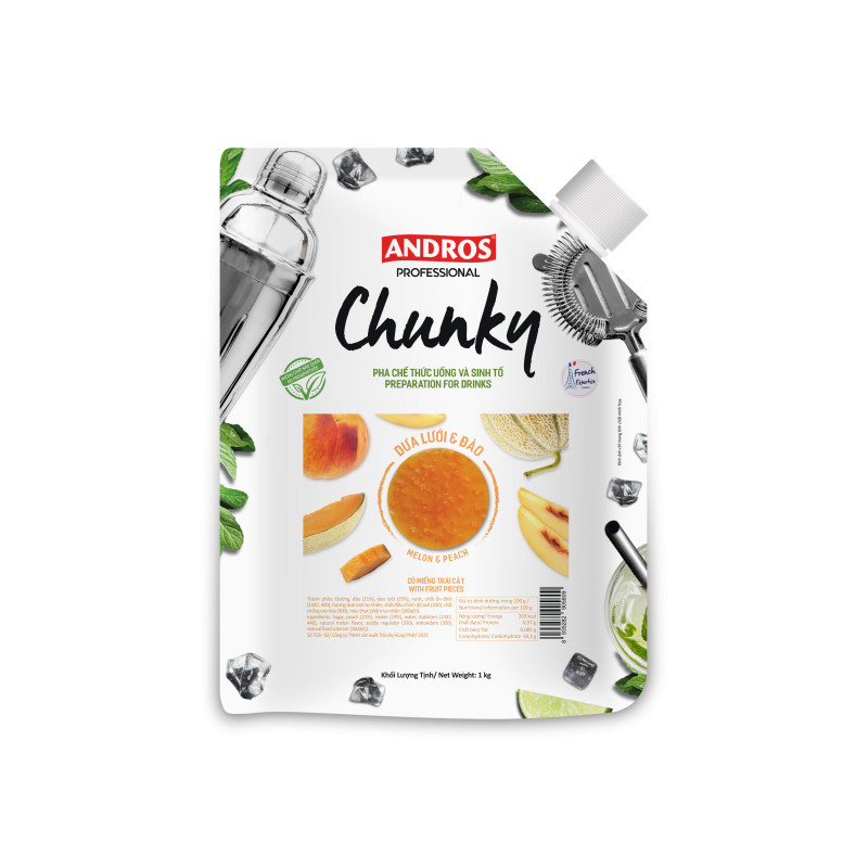 PUREE CHUNKY DOYPACK MELON & PEACH