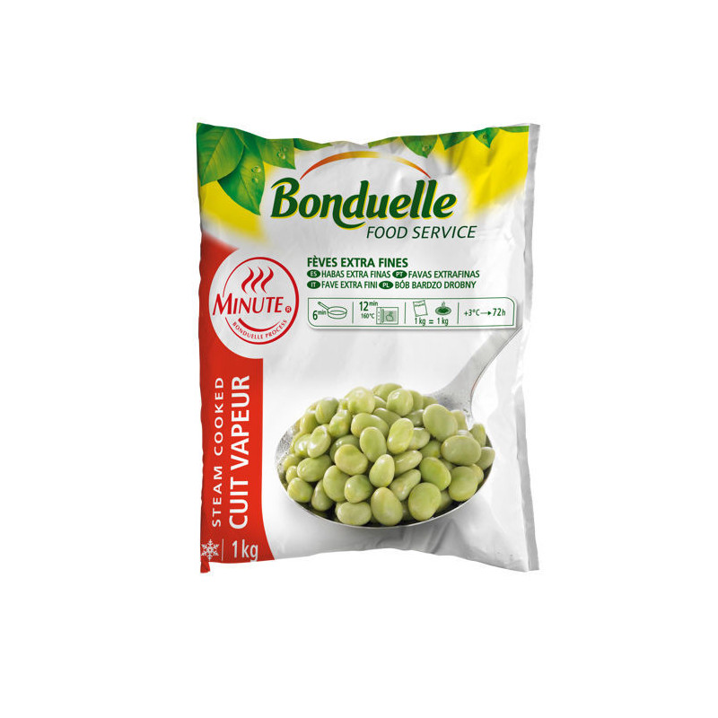 BONDUELLE FROZEN VEGE FAVA BEANS (FEVES CONGELES) 1KG