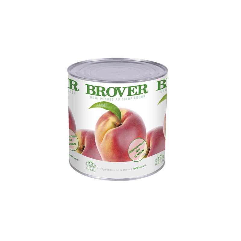 BROVER - CANNED FRUIT - PEACH HALVES 820ML X 12 (00070) (B:1704)