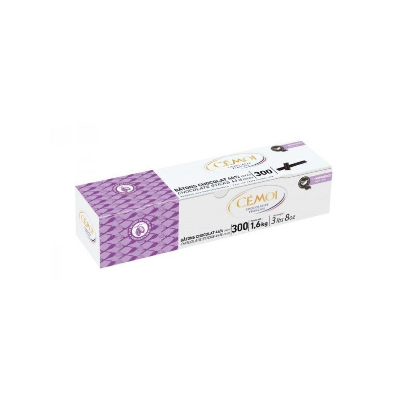 CEMOI - CHOCOLATE STICKS 300 (44%) NEUTRAL - 1.6KG X 15 (17200/17902) (B:9903)
