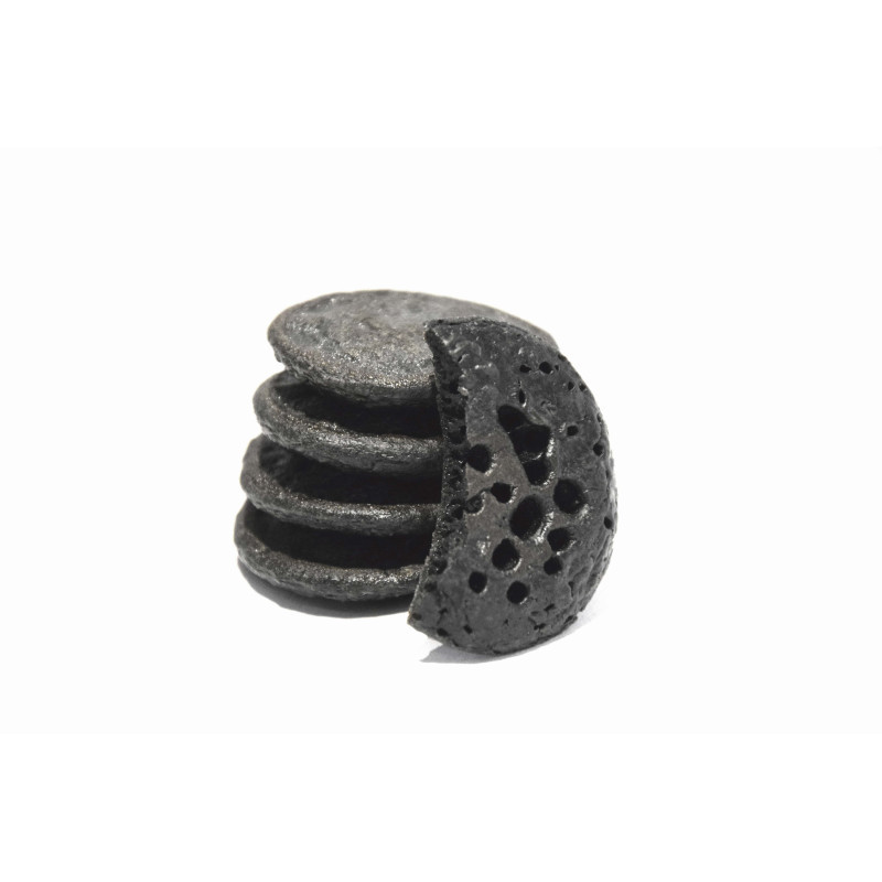 LE MONDE - FROZEN BLINIS 4.5CM (5GM) (120PCS X 2BAG/CTN) - VEGETABLE BLACK CHARCOAL (7004) (B:3525)