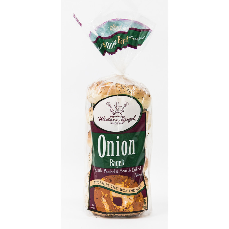 WESTERN  BAGEL - ONION - (6 PC/PKT) 510GM X 12 (44304) (B:0003)