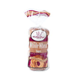 WESTERN  BAGEL - 100% WHOLE WHEAT - (6 PC/PKT) 510GM X 12 (44368) (B:0043)