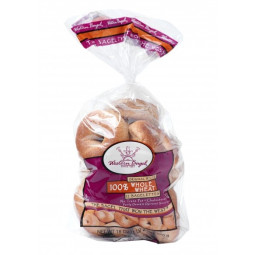 WESTERN  BAGEL - MINI BAGELETTES 100% WHOLE WHEAT - (12 PC/PKT) 510GM X 10 (51368) (B:6743)