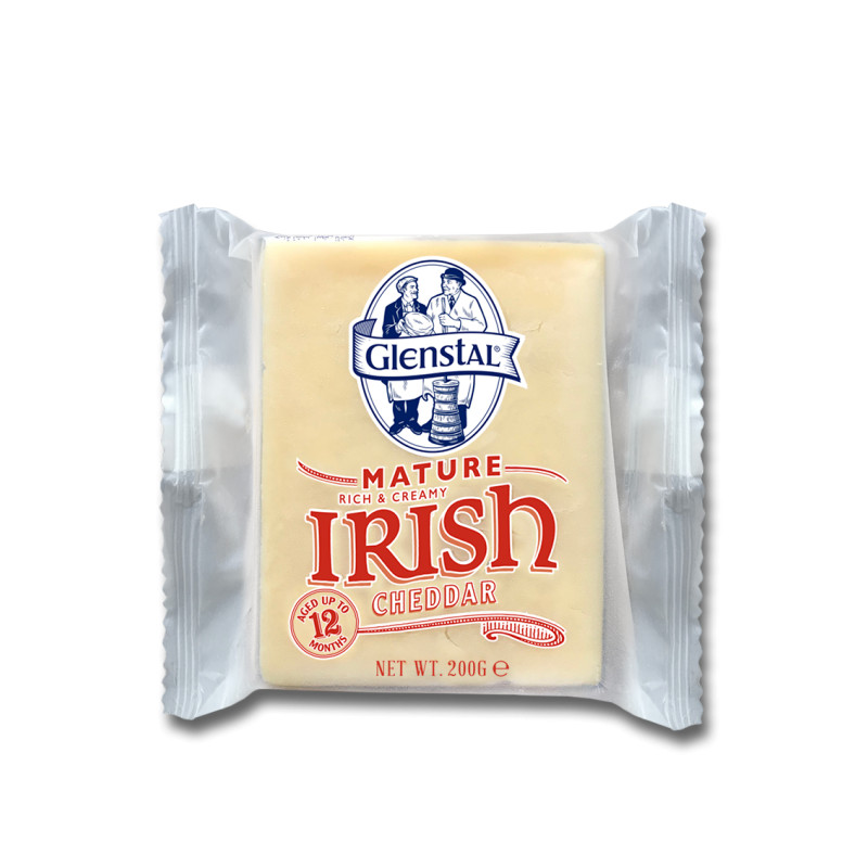 GLENSTAL - CHEESE CHEDDAR - 200GM X 12 - WHITE MATURE (E1000) (B:1225)