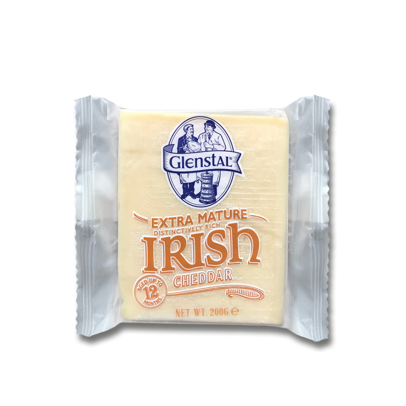 GLENSTAL - CHEESE CHEDDAR - 200GM X 12 - WHITE EXTRA MATURE (E1005) (B:1249)