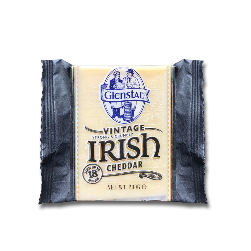 GLENSTAL - CHEESE CHEDDAR - 200GM X 12 - WHITE VINTAGE (E1001) (B:0471)