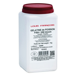 LOUIS FRANCOIS - 1KG X 12 - FISH GELATINE POWDER (009980) (B:0302)