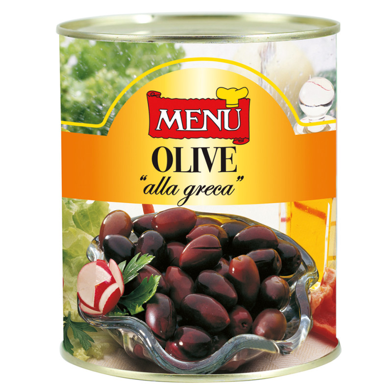 MENU - OLIVE - GREEK STYLE KALAMATA WITH SEED - 830GM X 6 (U51X) (B:3548)