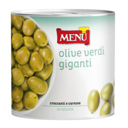 MENU - OLIVE - GIANT GREEN WITH STONE IN BRINE (OLIVE VERDI GIG) - 2.65KG X 6/3 (U63) (B:1803)