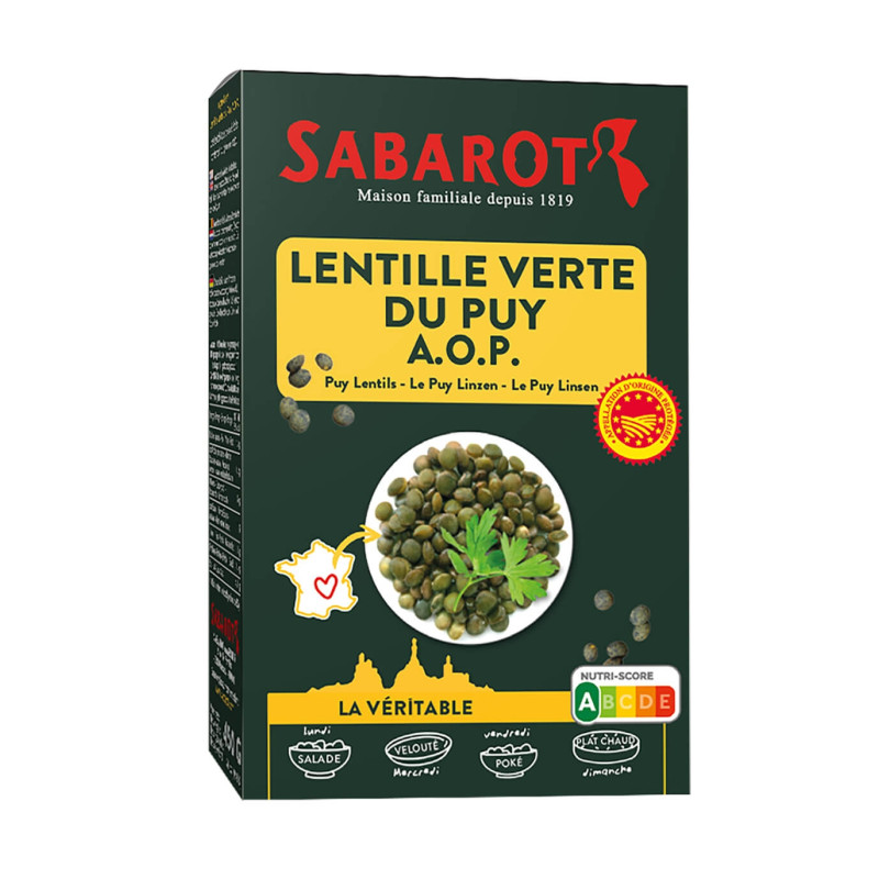 SABAROT - PULSE - GREEN LENTILS (DU PUY) - 500GM X 10 (PF03463) (B:5005)