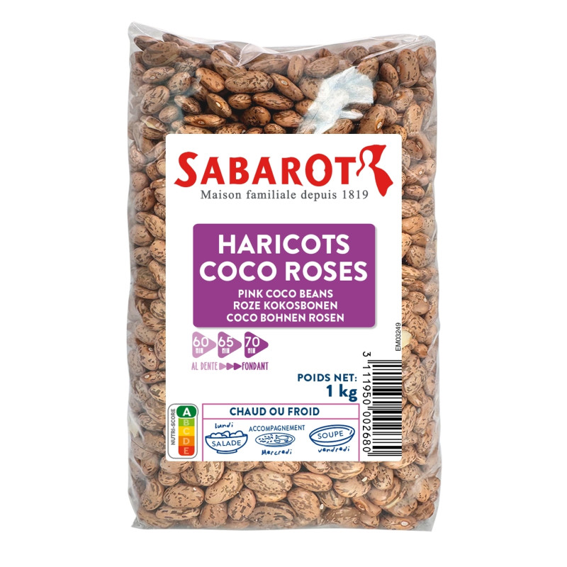 SABAROT - BEAN - PINK COCOA (BORLOTTI) - 1KG X 10 (PF03466) (B:2680)