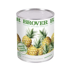 BROVER CANNED FRUIT PINEAPPLE MINI (32 SLICE) 1KG