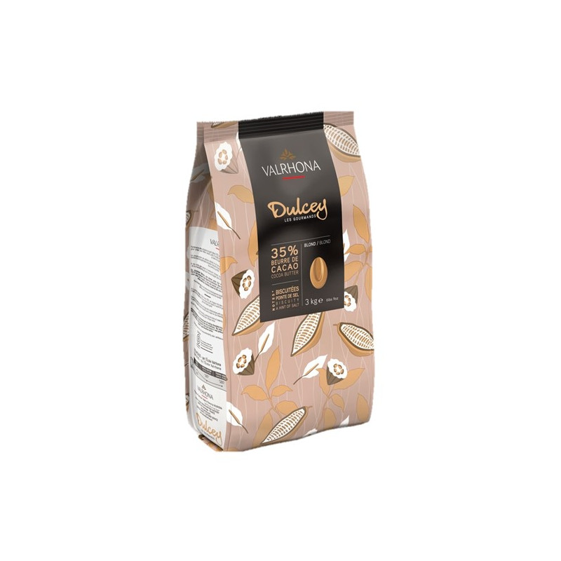 VALRHONA BLONDE DULCEY (35%) FEVES COUVERTURE